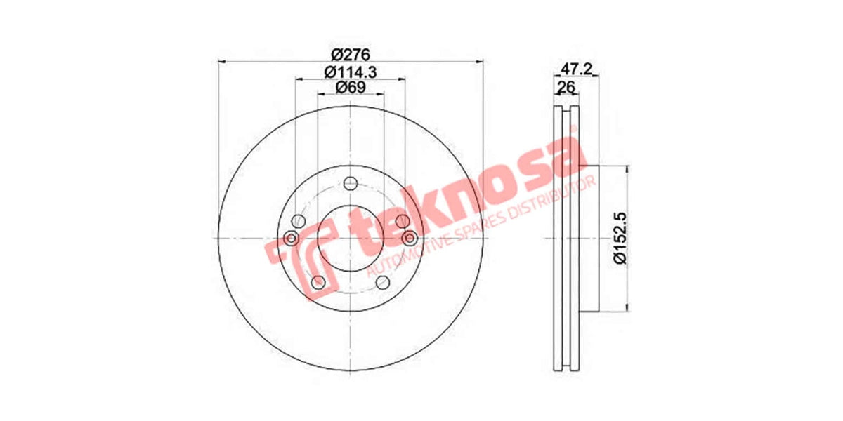 Brake Disc Hyundai Sante Fe/Trajet (Fv)