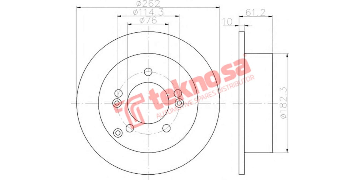 Brake Disc Hyundai Tucson 4X2 08- (Rs)