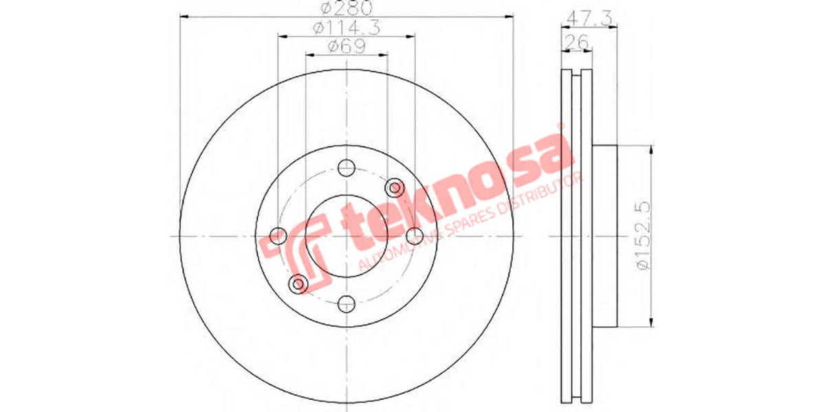 Brake Disc Isuzu Kb 3.0 4X4 98- (Fv)