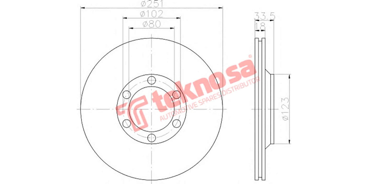 Brake Disc Isuzu Kb 90- 4Wd (Fv)