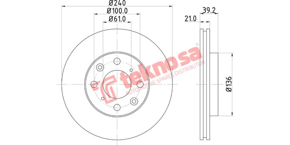 Brake Disc Jazz (Fit Ii) : 1.3 - 1.5 02 - 08 Gd (Fv)