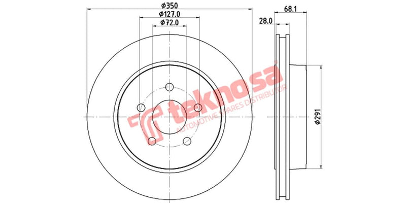 Brake Disc Jeep Grand Cherokee 04- (Rv)