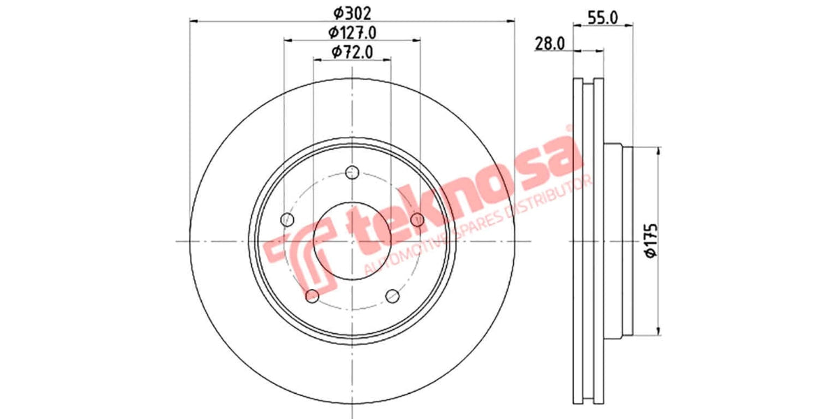 Brake Disc Jeep Wrangler 06- (Fv)