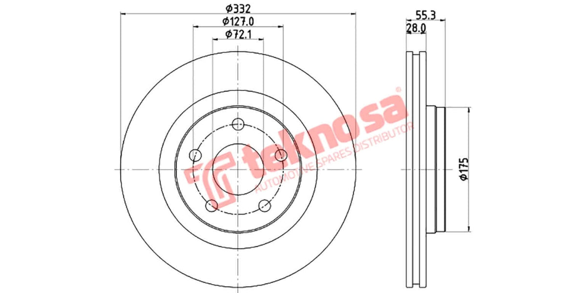 Brake Disc Jeep Wrangler 07- (Fv)