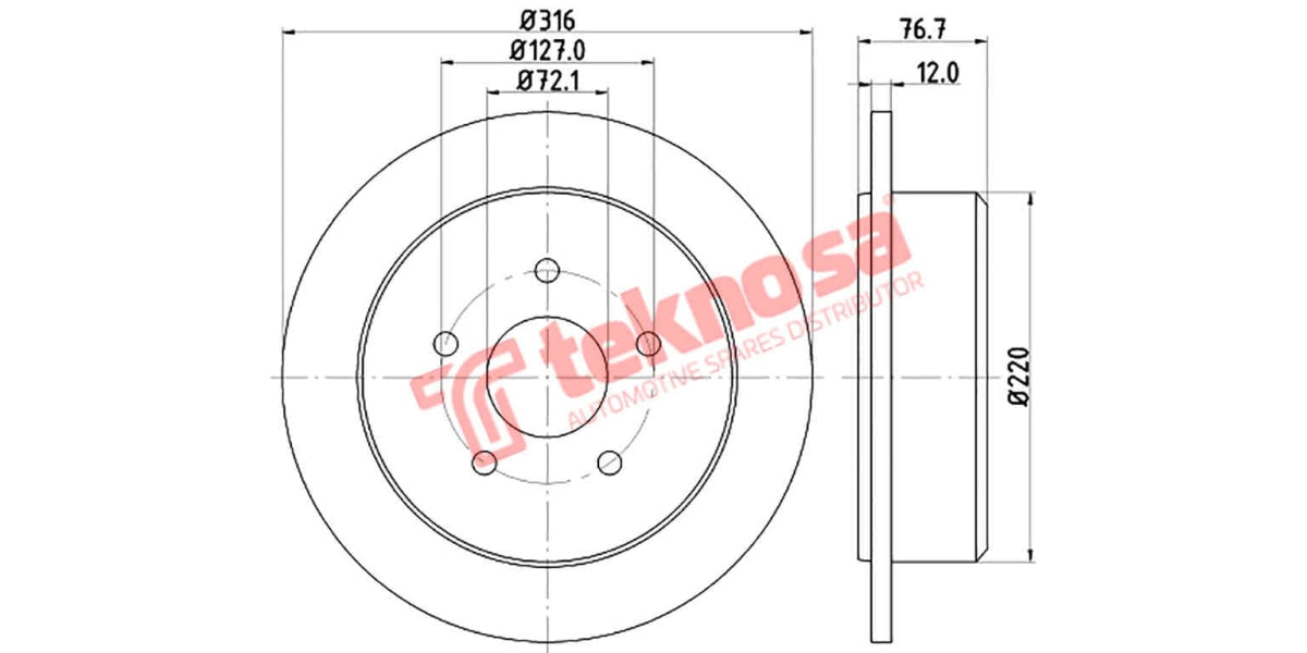 Brake Disc Jeep Wrangler Ii/Iii (Rs)