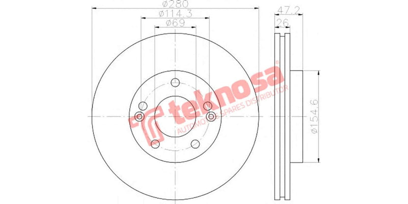 Brake Disc Kia Carens/Sportage (Fv)
