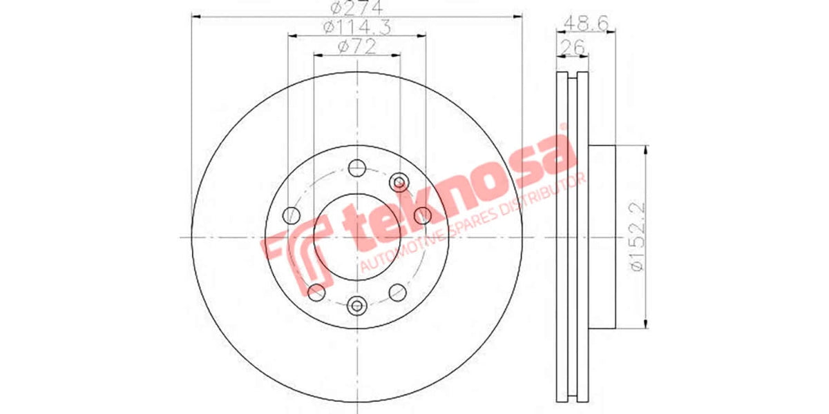 Brake Disc Kia Sedona 2.5I/2.9Dt 04- (Fv)