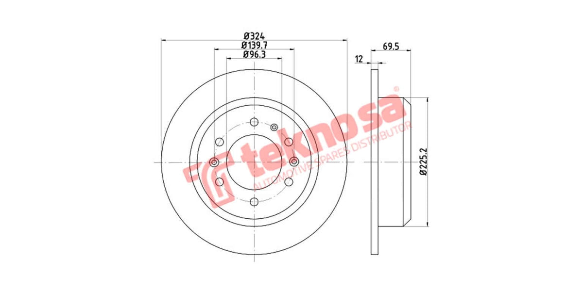 Brake Disc Kia Sedona Iii 2.2/2.9/3.8 (Rs)