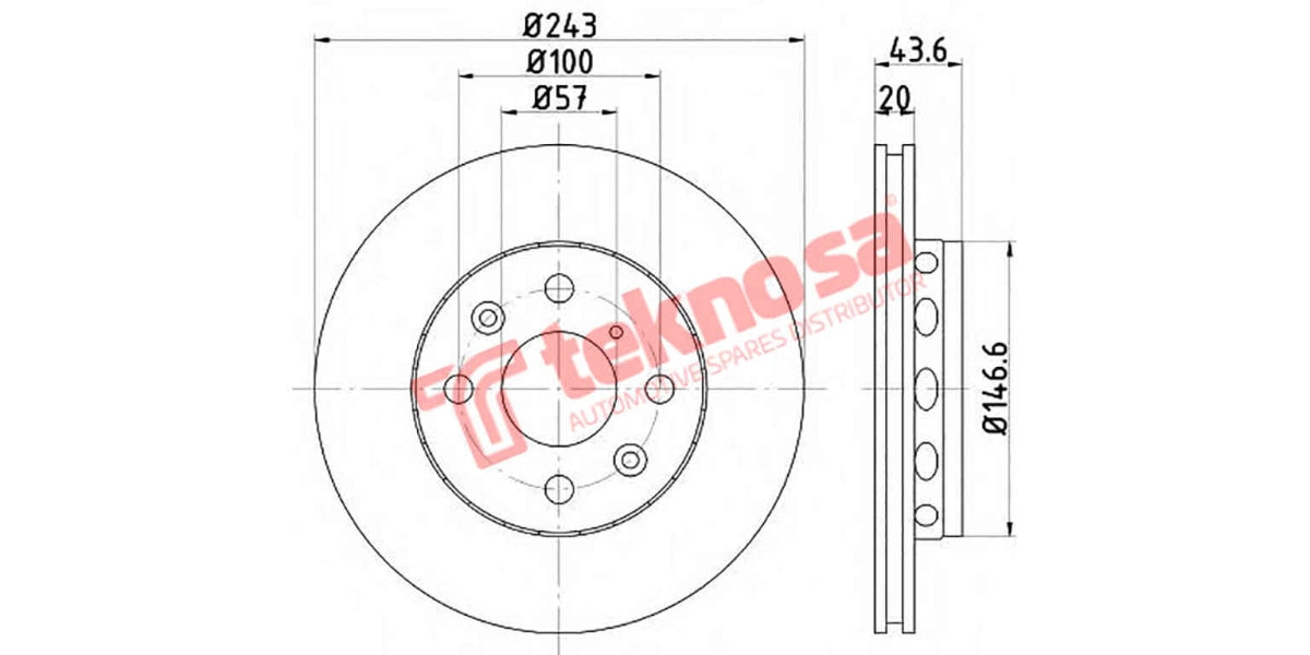 Brake Disc Kia Shuma/Sephia (Fv)