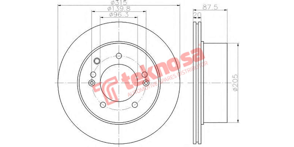 Brake Disc Kia Sorento 4X4 02-(Rv)