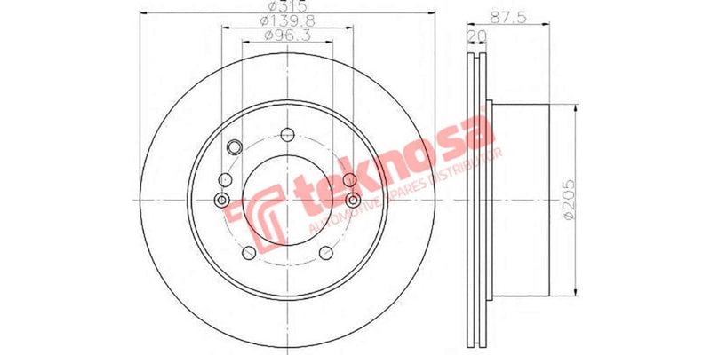 Brake Disc Kia Sorento 4X4 02-(Rv)