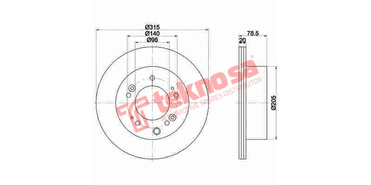 Brake Disc Kia Sorento I (Rv)