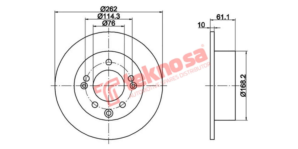 Brake Disc Kia Soul 1.6 09- (Rs)