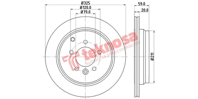 Brake Disc Landrover Discovery Iii (Rv)