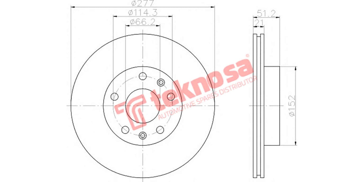 Brake Disc L/Rover Freelander 1.8/2.0 00- (Fv)