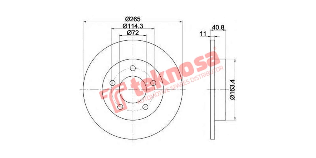 Brake Disc Mazda 3 1.6/2.0 07- (Rs)