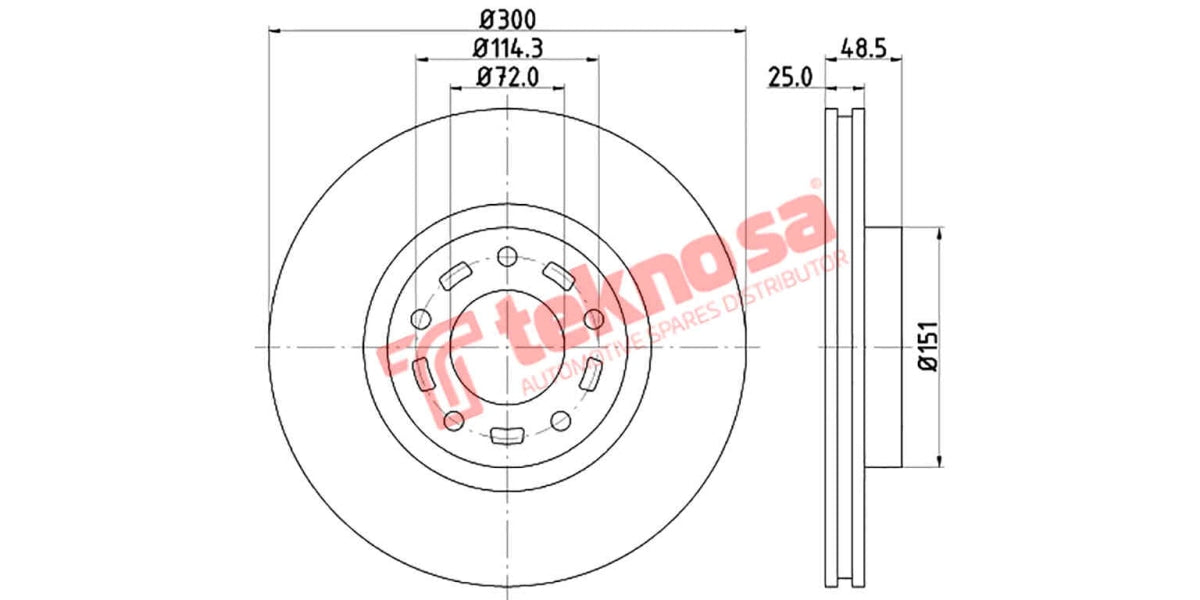 Brake Disc Mazda 3/5 (Fv)