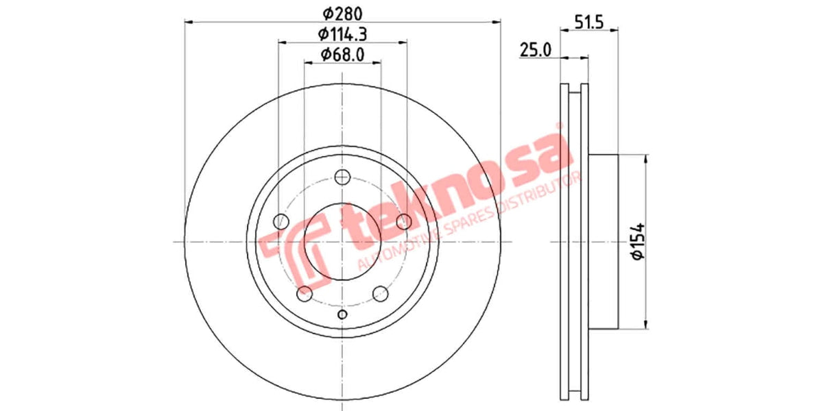 Brake Disc Mazda 3/Cx-3 13- (Fv)