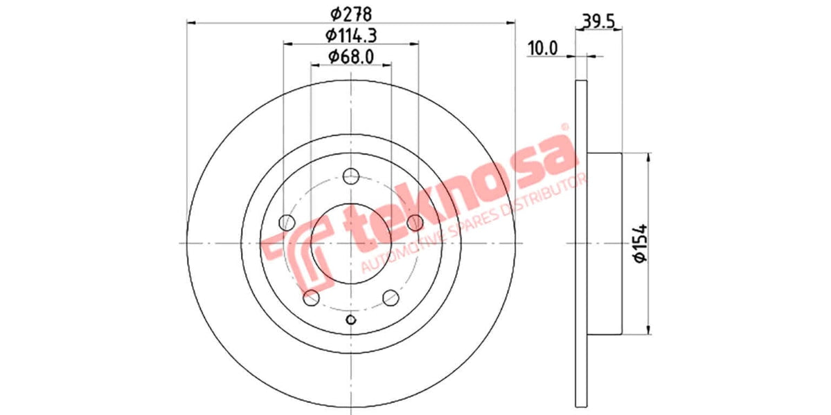 Brake Disc Mazda 6 12- (Rs)