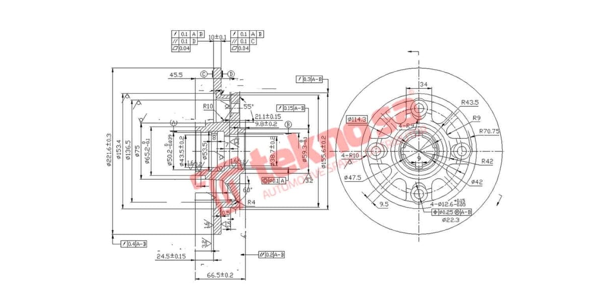 Brake Disc Mazda Etude/Ford Laser 2.0 (Rs)