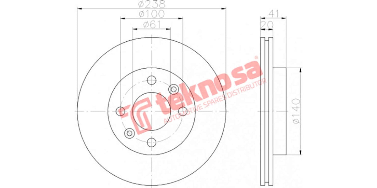 Brake Disc Megane 1.6/Clio 1.7 97- (Fv)