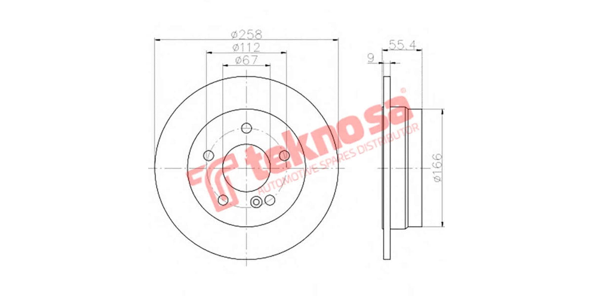 Brake Disc Merc C-Class W201/W202 93- (Rs)