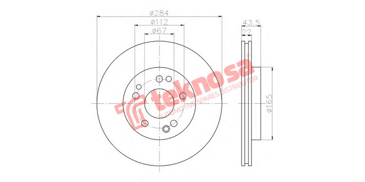 Brake Disc Merc E-Class E200-E300/W124 93- (Fv)