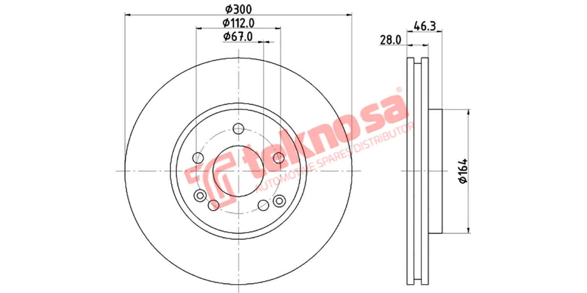 Brake Disc Merc R170/A209/S203/W203/W210/C209/Cl203 (Fv)