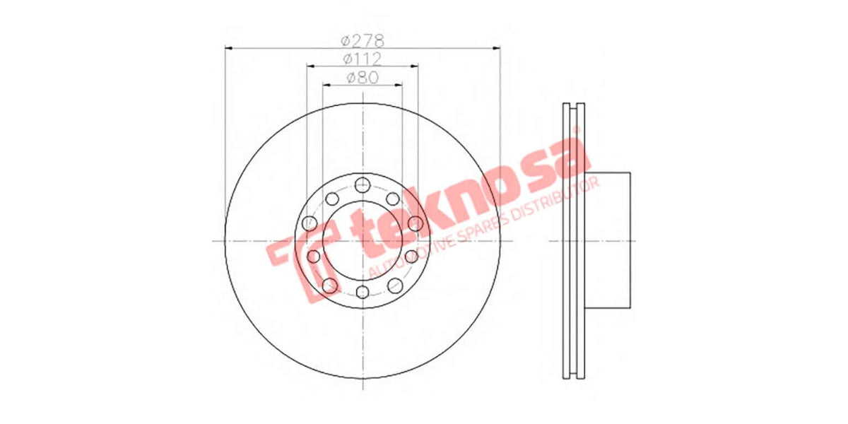 Brake Disc Merc S-Class 500Se-500Sel W126 (Fv)