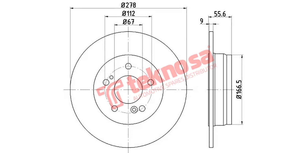 Brake Disc Merc W203 C180K/C200K 03- (Rs)