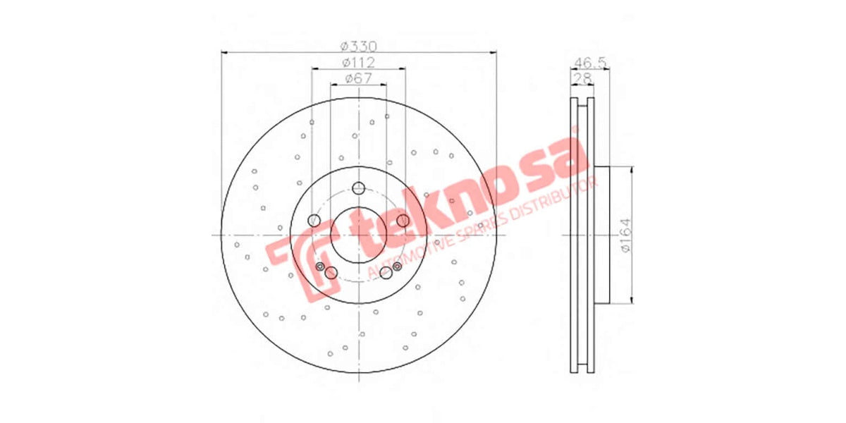 Brake Disc Mercedes A209/W203/S203/R171 (Fv)