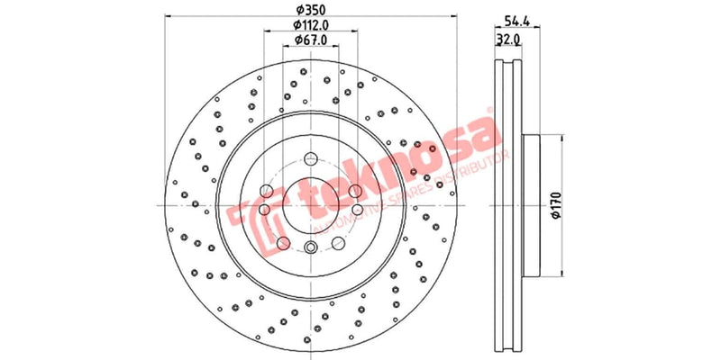 Brake Disc Mercedes Gle/M-Class W166 (Fv)