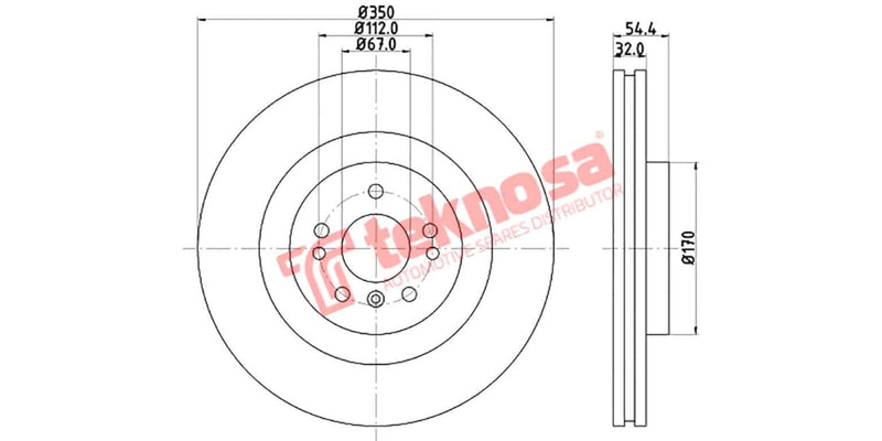 Brake Disc Mercedes Gl/Gle/Gls/M-Class Suv 13- (Fv)