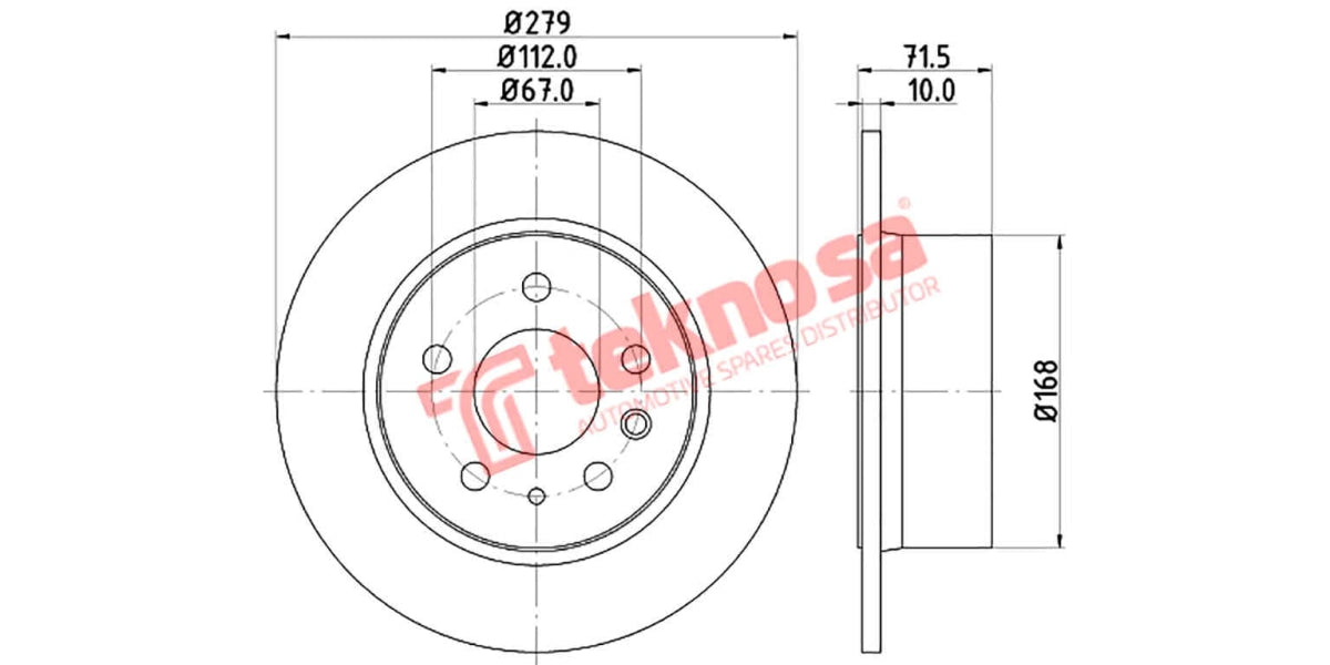 Brake Disc Mercedes W114/115/116/123/Sclas (Rs)