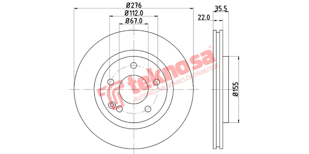 Brake Disc Mercedes W168 (Fv)