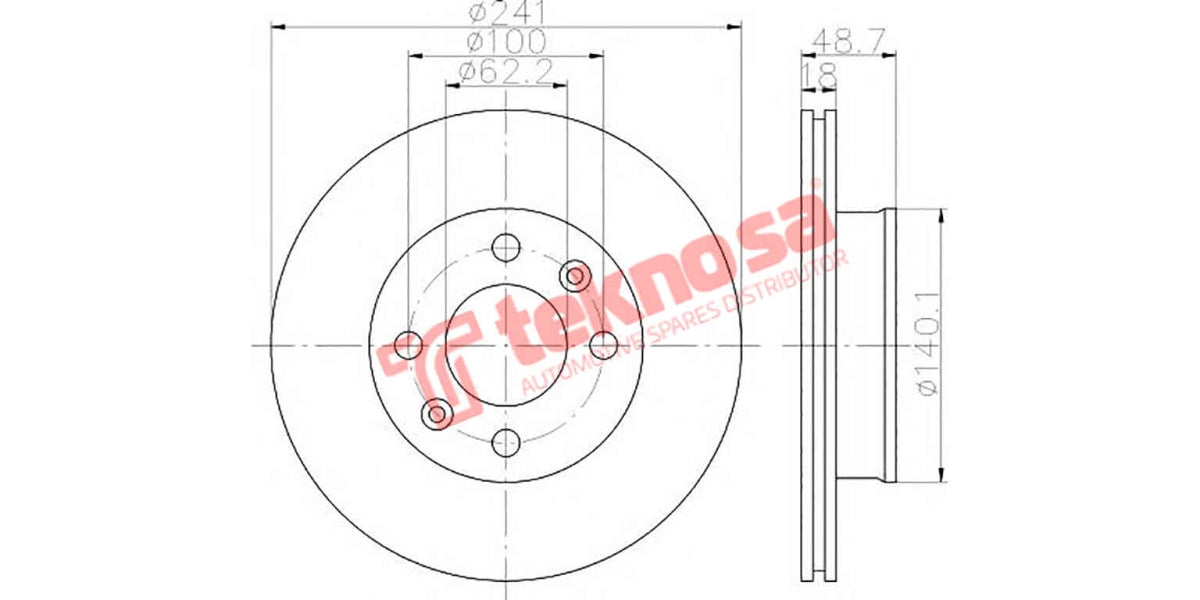 Brake Disc Mits Outlander 04- (Fv)