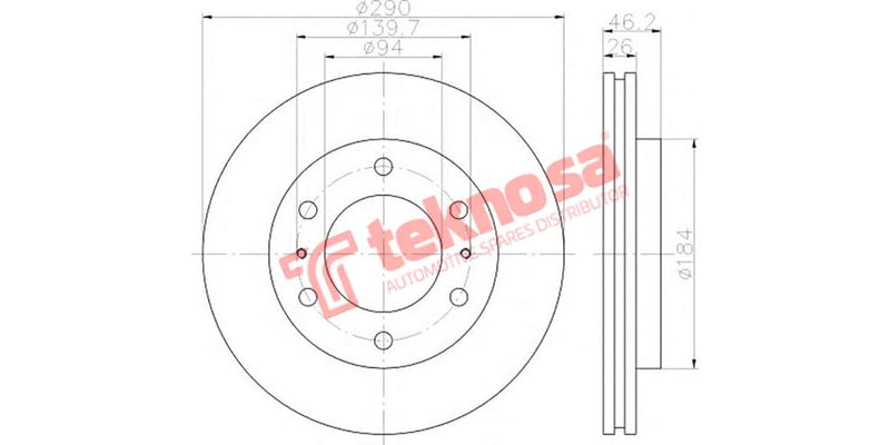 Brake Disc Mitsubishi Pajero/Shogun (Fv)