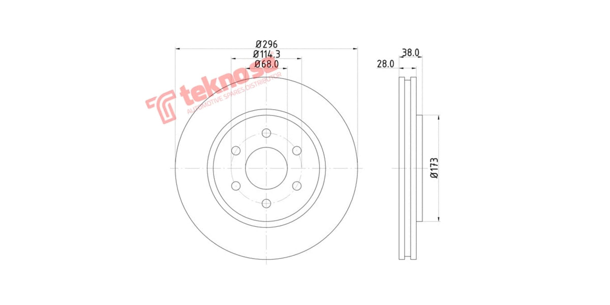 Brake Disc Nis Pathfinder/Navara 2.5/4.0 (Fv)