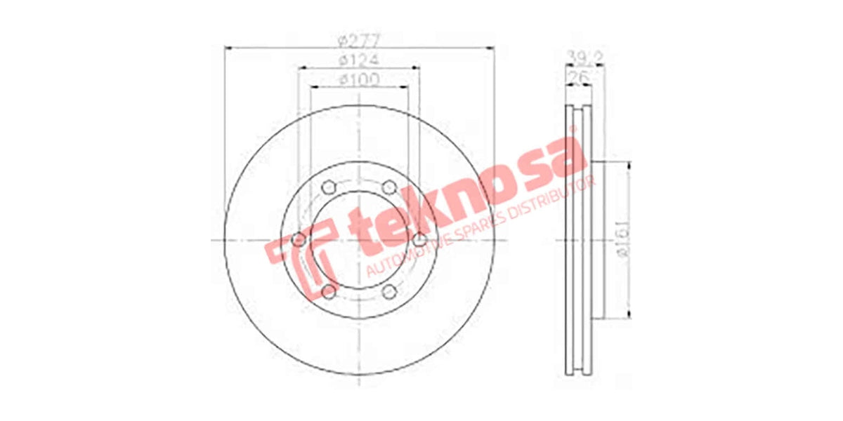 Brake Disc Nis Terrano 4X4 2.8 99- (Fv)