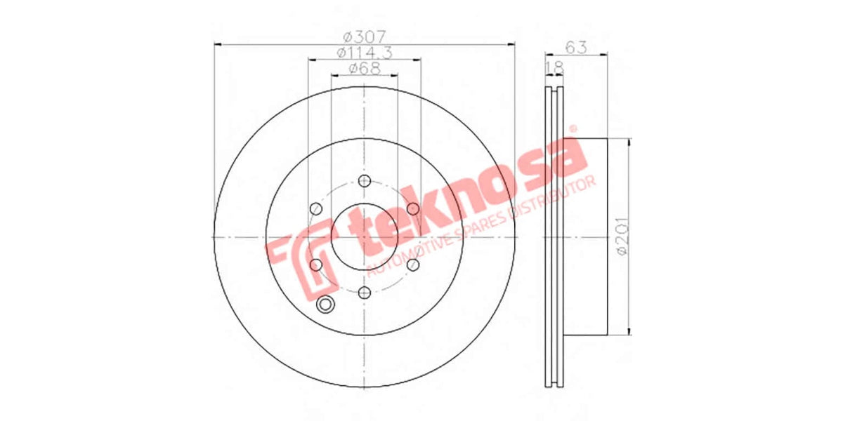 Brake Disc Nisan Navara 05- (Rv)