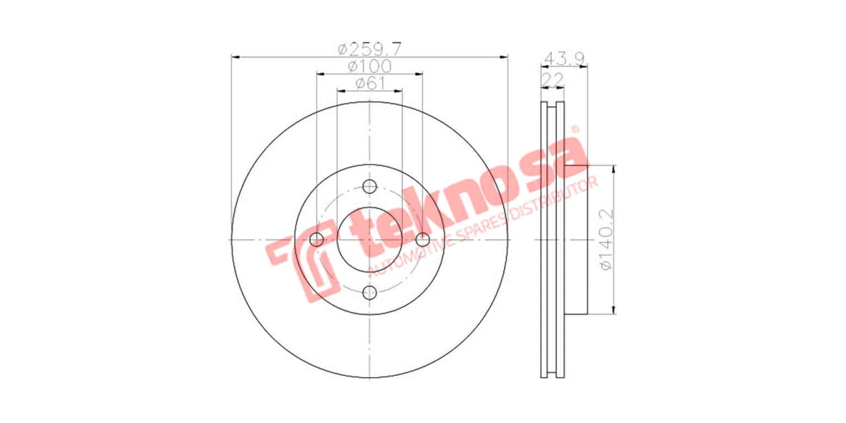 Brake Disc Nissan Micra 1.2/1.5 11- (Fv)