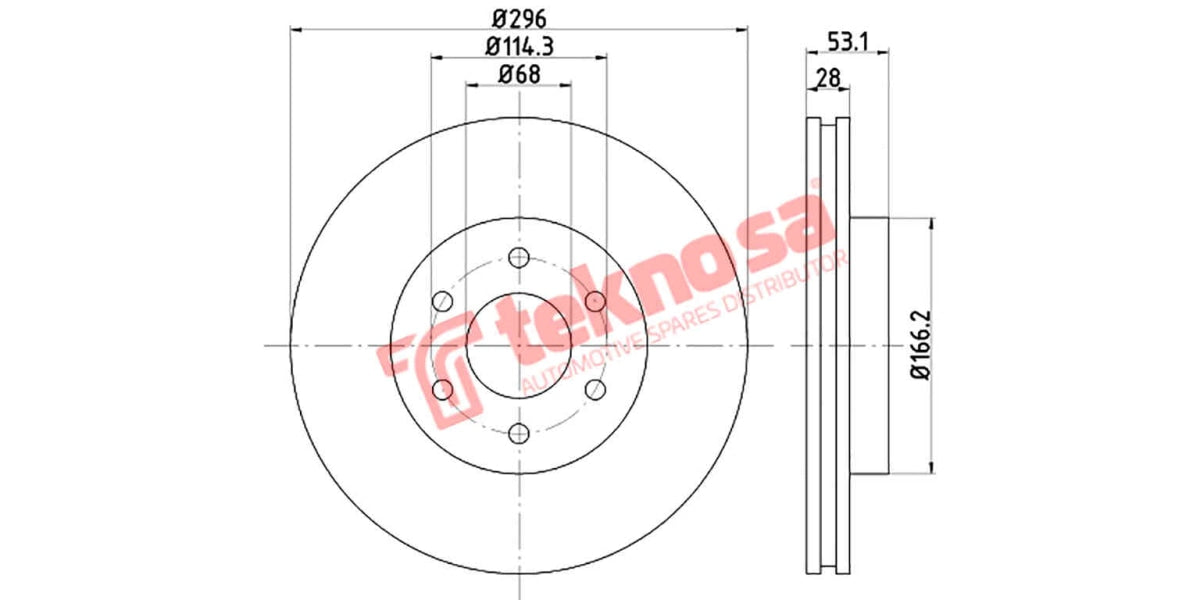 Brake Disc Nissan Navara 2.5/4.0 11- (Fv)