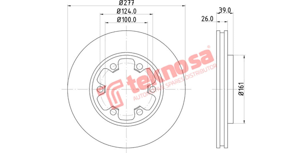 Brake Disc Nissan Np300/Hi Rider 4X4 (Fv)