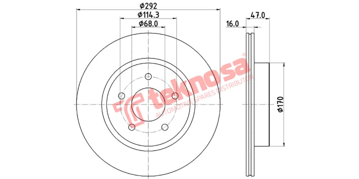 Brake Disc Nissan Xtrail 15- (Fv)