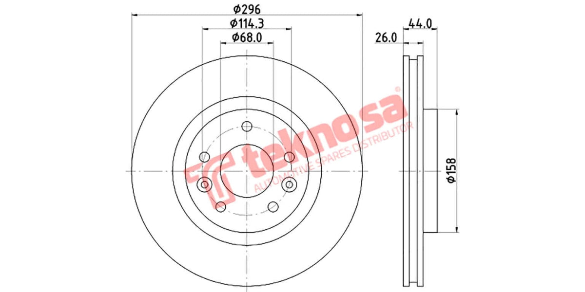 Brake Disc Nissan Xtrail /Qashqai Ii 15- (Fv)