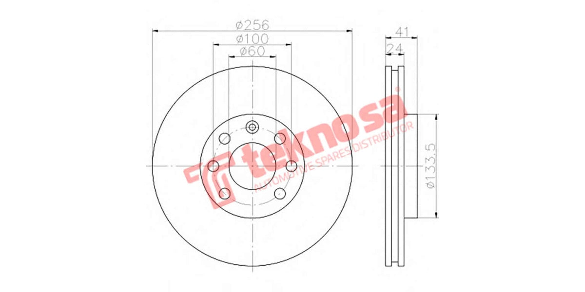 Brake Disc Opel Astra F 91- (Fv)