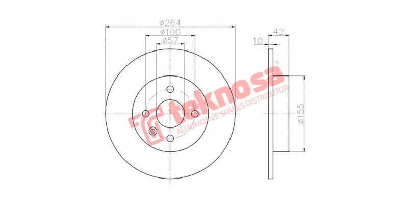 Brake Disc Opel Astra H/Gtc/Meriva 1.6-1.8 04- (Fv)