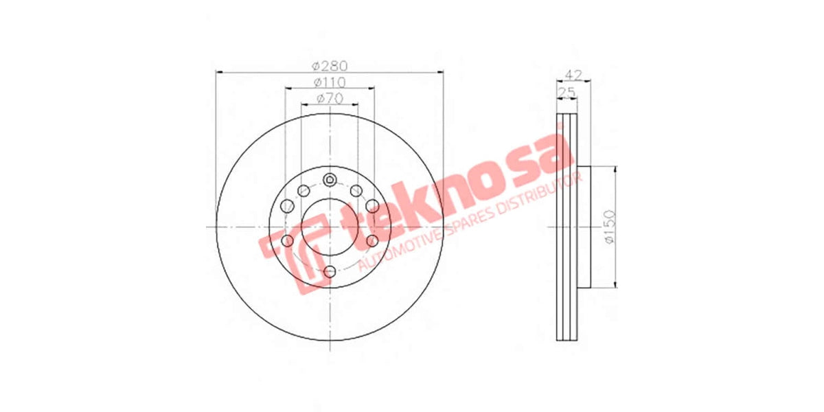 Brake Disc Opel Classic Cdx/Csx 2.0 00- (Fv)