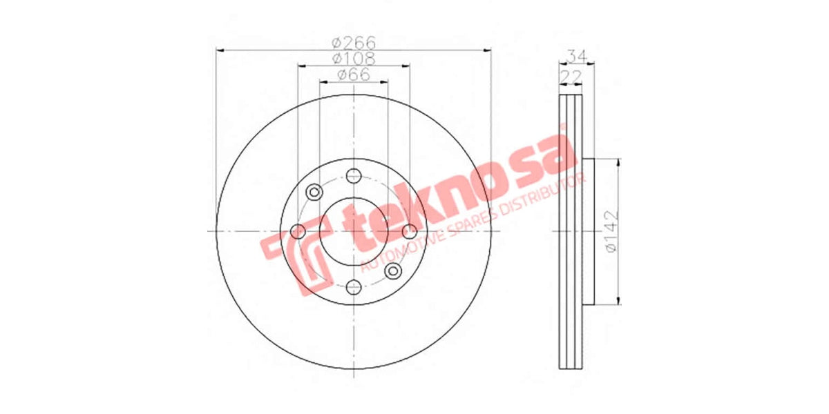 Brake Disc Peugeot 206 / 207 (Fv)