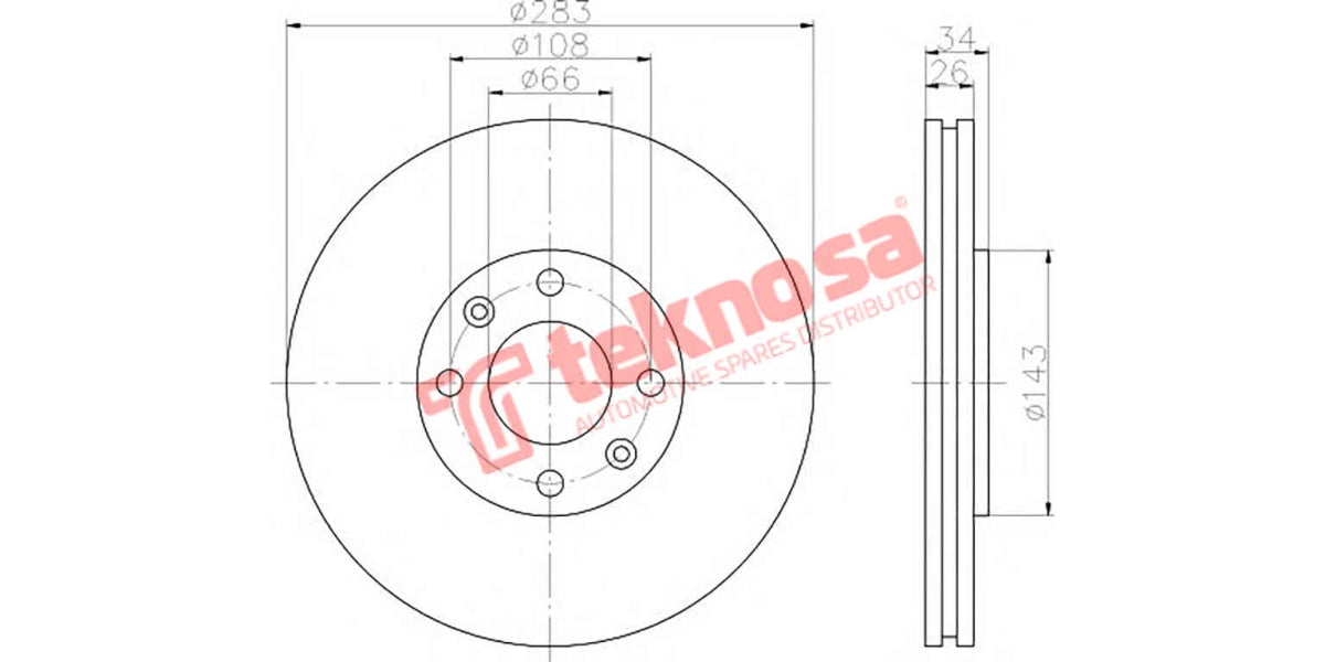 Brake Disc Peugeot Partner/ Berlingo/Xsara (Fv)